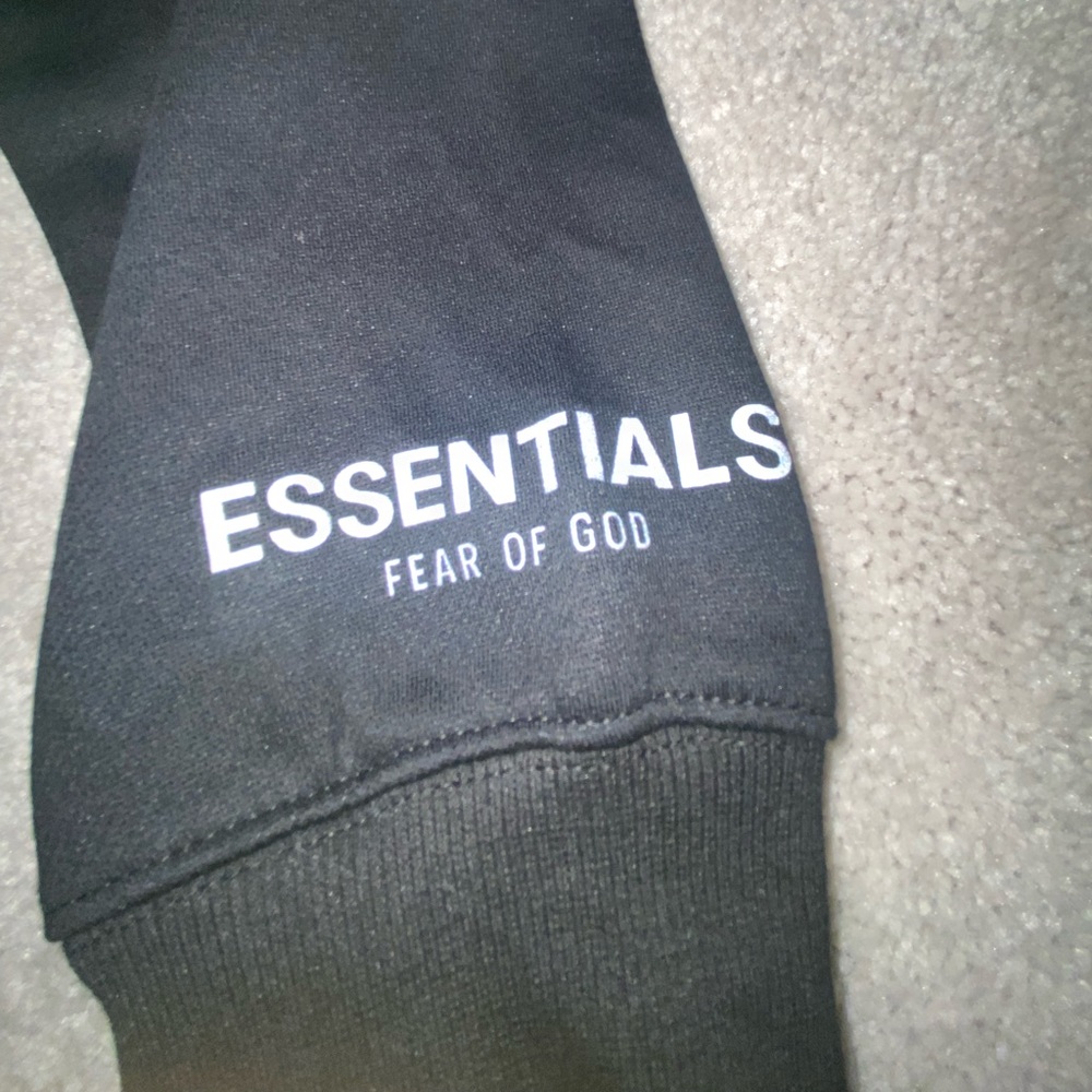 Fear of God essentials hoodie Applique logo
